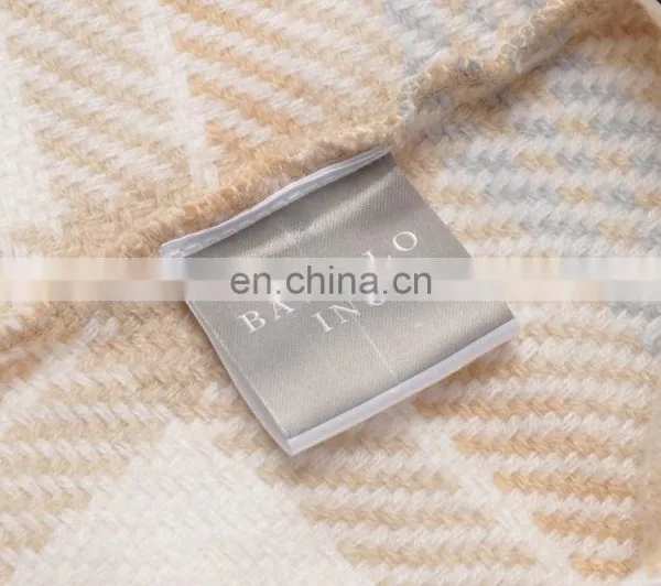 100% Acrylic Khaki Women Scarf Cappa photo-3