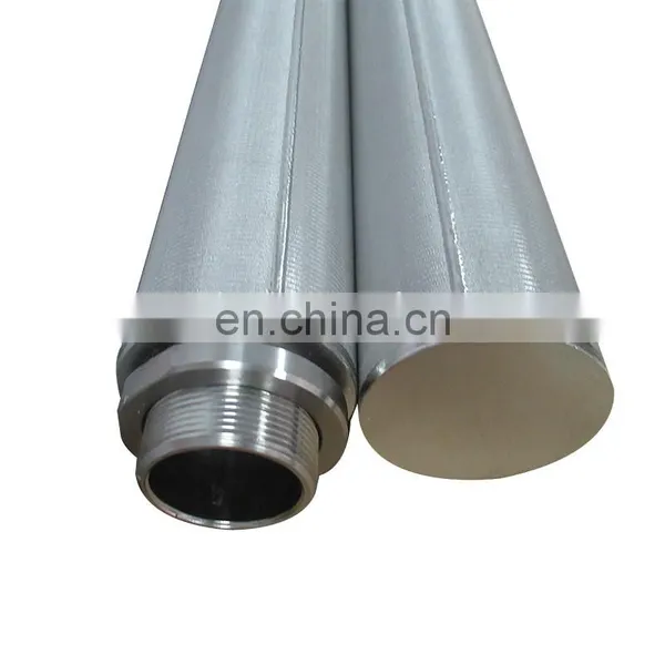 Pre-filter Flue Gas Probe Filter Element Industrial Vacuum Pump Pipeline 5 10 Micron Stainless Steel Strainer Sintered Mesh photo-4