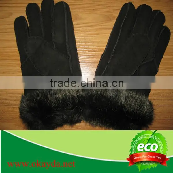 Double Face Sheepskin Leather Glove photo-6