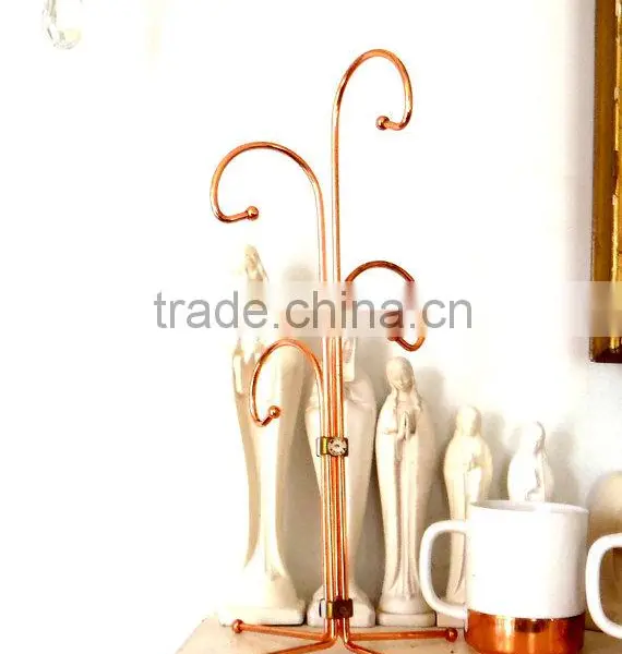 Moscow Mule Mug Hanging Tree, Cup Hanging Copper Wire Stand, Kitchen Mug Tree photo-5