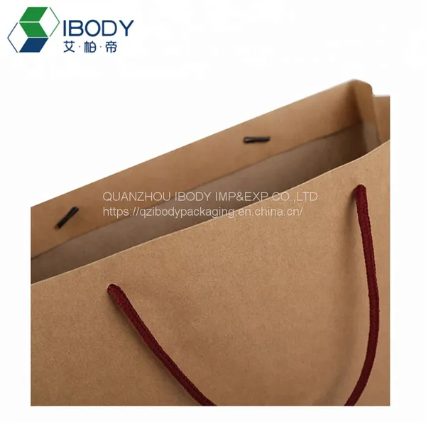 Kraft Paper Shopping Bag With Handle Custom Cheap Logo Printing Recycling Takeaway Food Packaging Bag photo-5