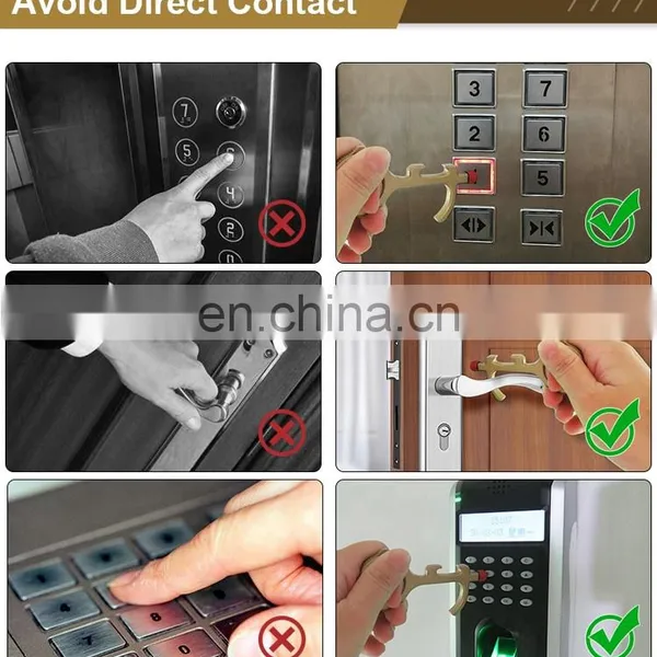 Hot Selling High Quality Retractable Pull Reel Key Chain Hands Free Door Opener With Premium Box photo-4