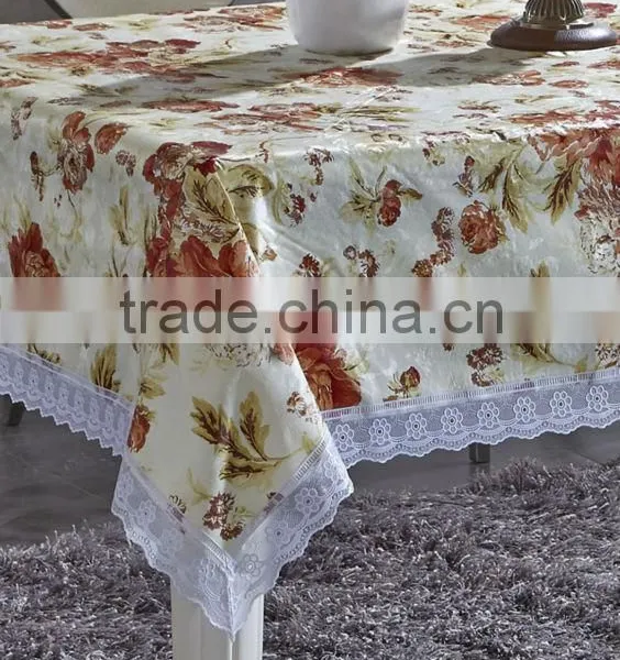 Elegant Lace Made in China Restaurant Polyester Tablecloth photo-3