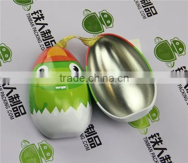 Easter Printed Tin Case Egg Shape Tin Can Custom Box photo-2