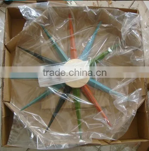 Multi Coloured Starburst Clock Aluminum Quartz Holder Wall Clock photo-4