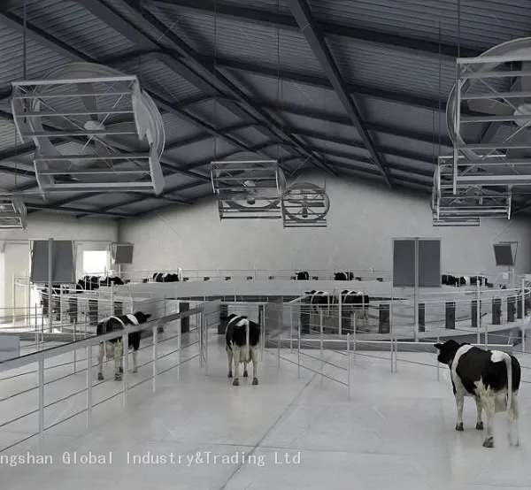 Steel Structure Cow/Sheep/Horse Shed Prefab Steel Farm Building Horse Barn Cow House Design
