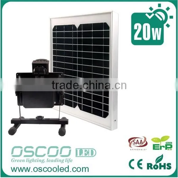20W Portable Motion Sensor Rechargeable Led Solar Flood Light photo-4