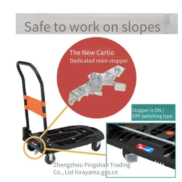 Trusco Lightweight and Stable Resin Trolley Mpk780-bk-js With a Load Capacity of 200kg and Brakes photo-5