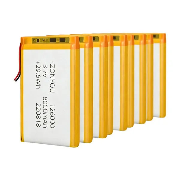 ZonYou High Capacity 8000mAh Deep Cycle 500-Cycle Life Span Lithium Polymer Battery 126090 Pouch Cell for Toys & Power Tools photo-2