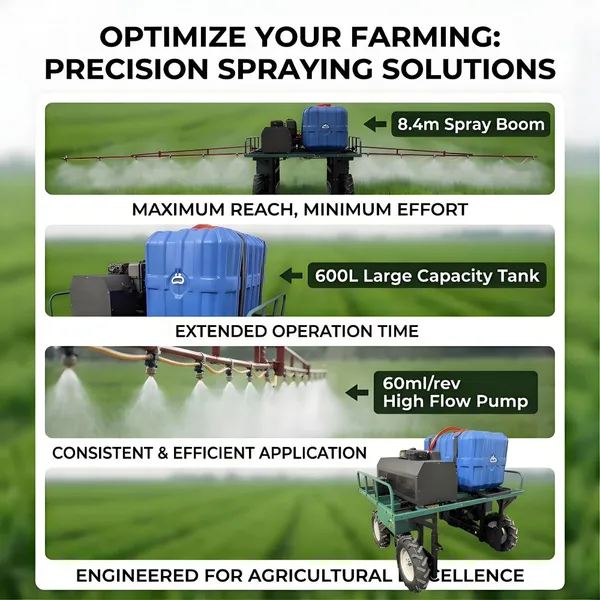 Vigorun Sprayer Agriculture Tractor Electric Start 600-Liter Agricultural Sprayer for Nurseries photo-2