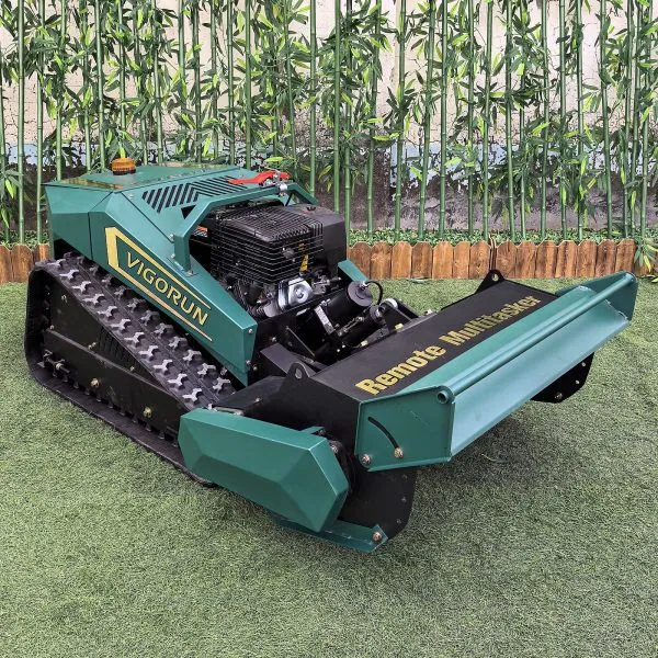 Gasoline Engine RC Multitasker 40° Slope Remote Control Crawler Mower With 48V Servo Motor System