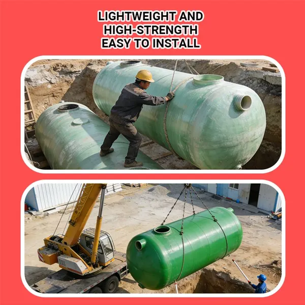 High Efficiency Purification FRP Septic Tank Factory Workshop Domestic Sewage Treatment Tank photo-4