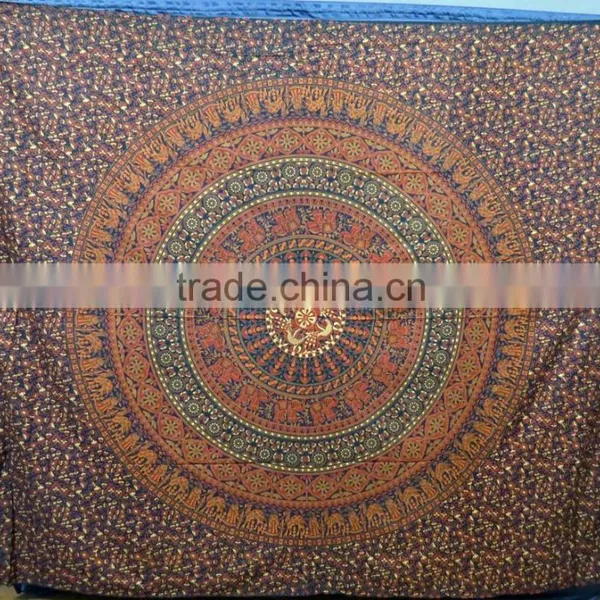 SEI TPQ -016 Bedsheet Bohemian Hippie Wall Hanging Cotton Tapestry Mandala photo-2