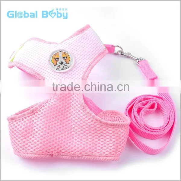 Pet Products Breathable Soft Fabric Full Body Mesh Dog Harness With Leash photo-4