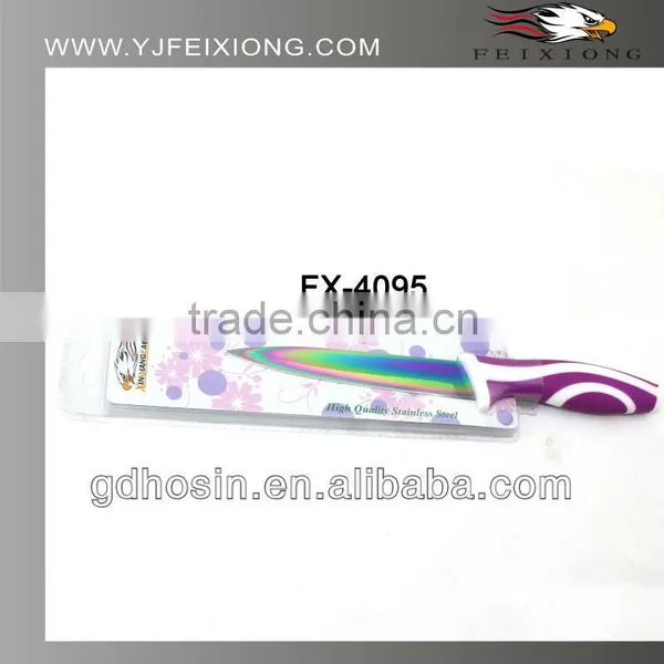 Popular!!! Color Titanium Kitchen Knife