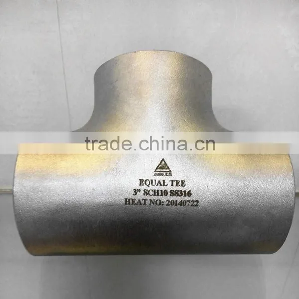 304/316/321 Butt Welding Equal Tee Forged Butt Welded Lateral Tee photo-6