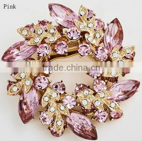 2015 Fashion High Quanlity Crystal Chinese Redbud Flower for Elegant Lady Brooch photo-2