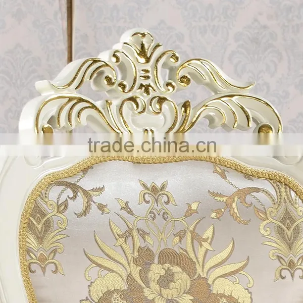 Hotel General Use Gold Gilt Armless Chair Solid Rubber Wood Gold Leaf Chair photo-3