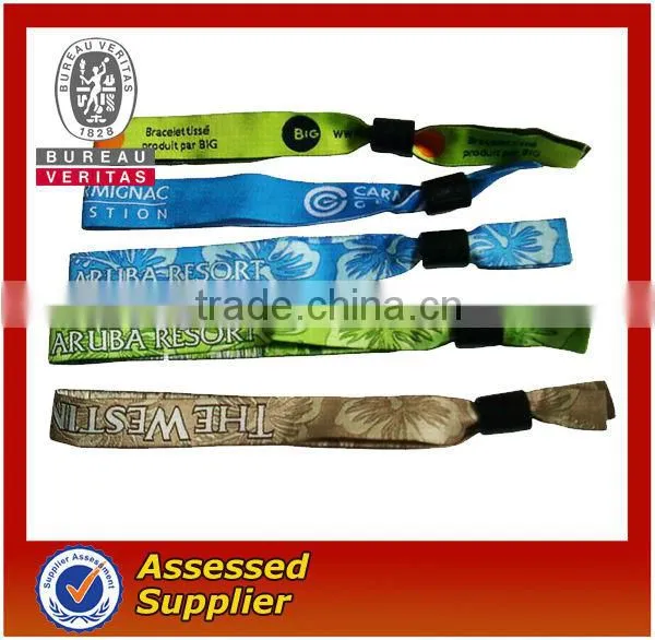 2014 Cheap Fashional Fabric CustomTextile Wristband Festivals