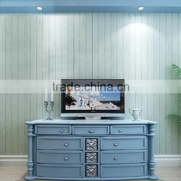 Non Woven New Design Blue Mediterranean Wallpaper Wholesale photo-4