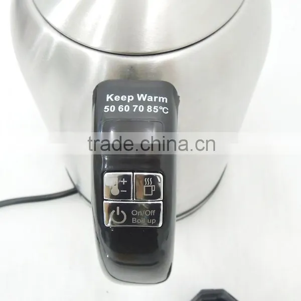 120V ETL/UL Certificate Cordless Stainless Steel Water/tea Kettle Electric With Keep Warmer Function photo-5