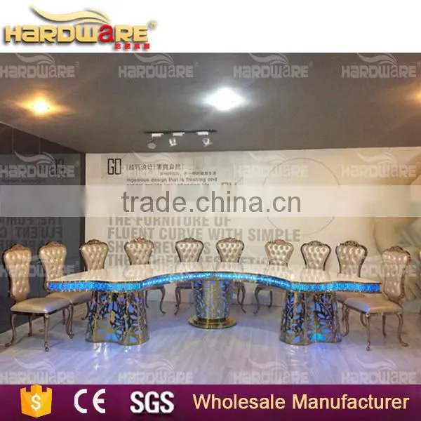 Half Round Shape With MDF Dining Table , Mdf Wedding Table photo-2