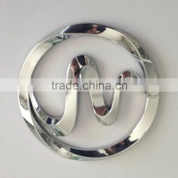 Custom Hot Sale 3D Self-adhesive Shiny Silver ABS Plasitic Chrome Car Logo,car Logo photo-2