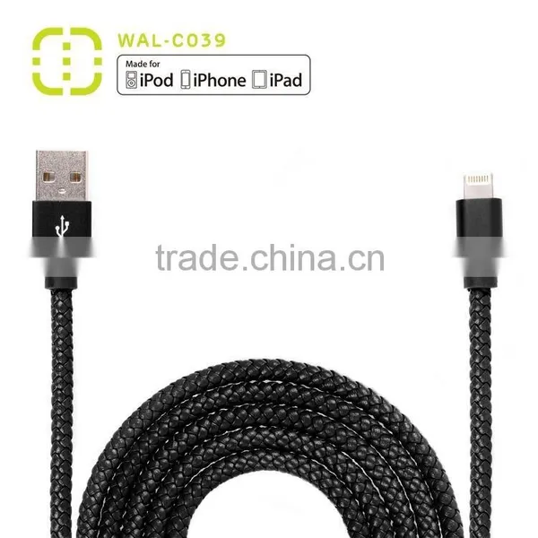 Black Color for Iphone 5 Fabric Braided Charger Usb Cable photo-2