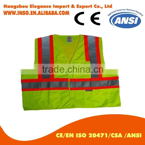 Cheap Price Wholesale Hi-vis Reflective Safety Vest With Pocket CE Certification photo-3