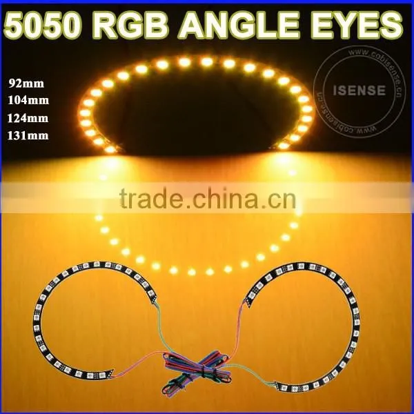 20colors ar Parts waterproof RGB Led Angel Eyes Colors 2PCS Rings with remote Control Switch