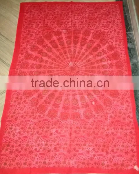 Peocock Printed Mandala Tapestry photo-3