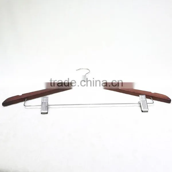 Adjustable Wood Clothing Hanger With Clips for Dress/suit photo-3