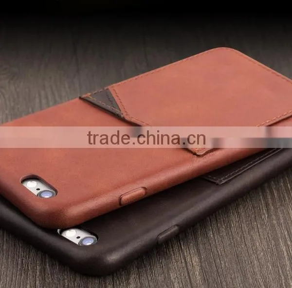 New Design Premium Business Style Leather Back Cover With Card Slot For IPhone 6 photo-2