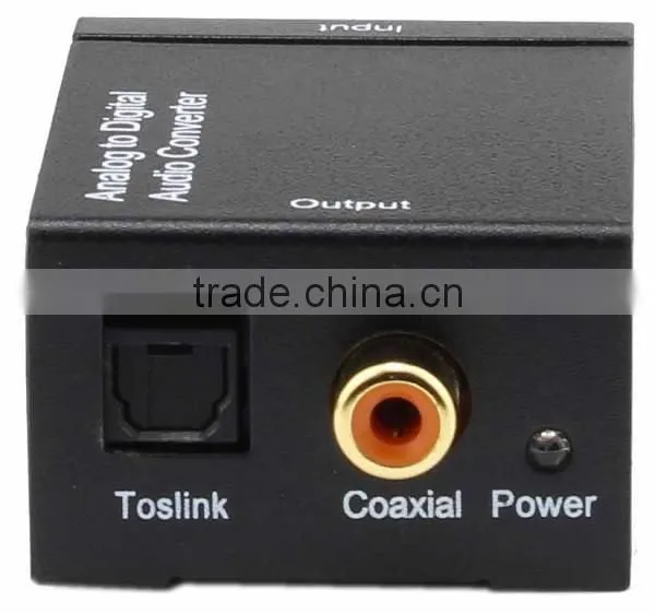 Analog to Digital Audio R/L to Toslink Coaxial Converter