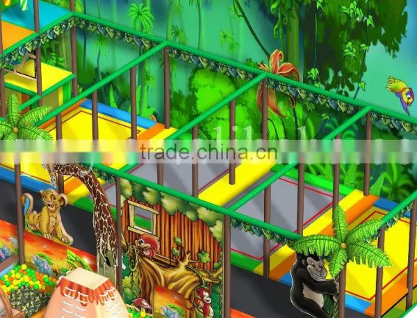 Exciting Jungle Adventure Indoor Playground/Large Size Commercial Jungle Theme Amusement Park photo-3