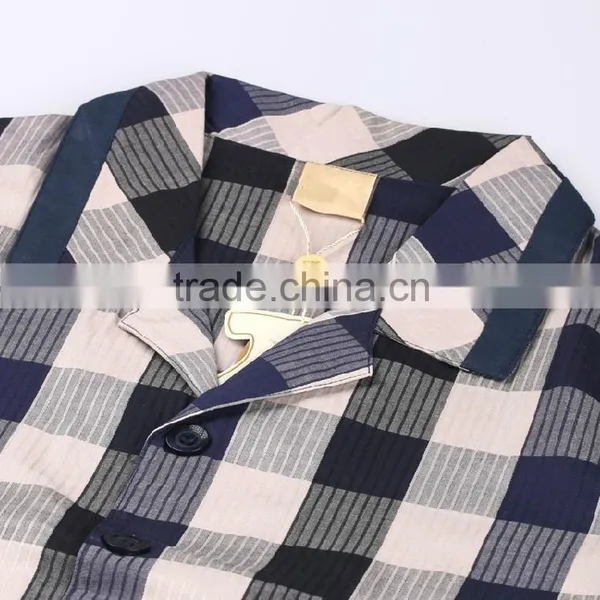 Comfortable Mens Long Sleeve Cotton Night Suit for Autumn