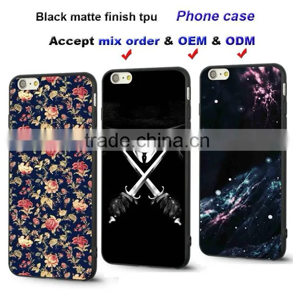 Wholesale Black Matte Finish Soft Tpu Phone Case for IPhone 6s Plus Silicone Back Cover Case for Samsung Galaxy Note5 s6 s7 Edge Quality Choice