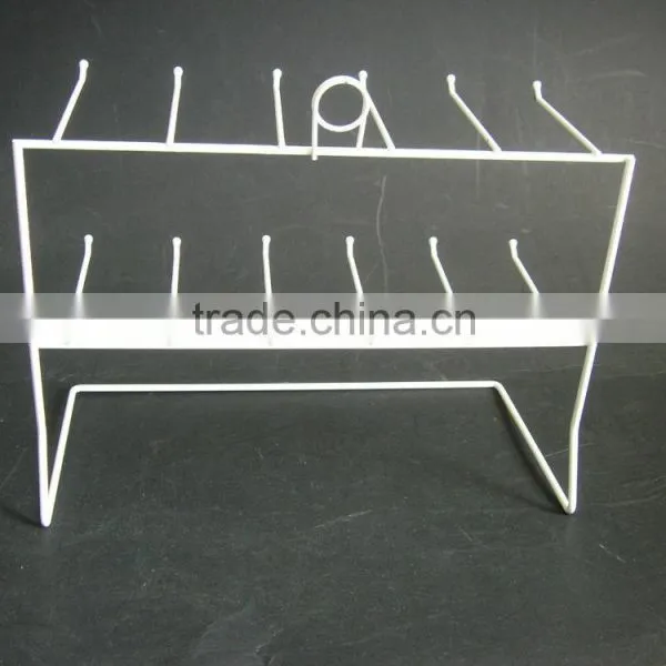 High Quality 2 Tier 12 Single Peg Hook Counter Display Rack for Small Items White NIB photo-3