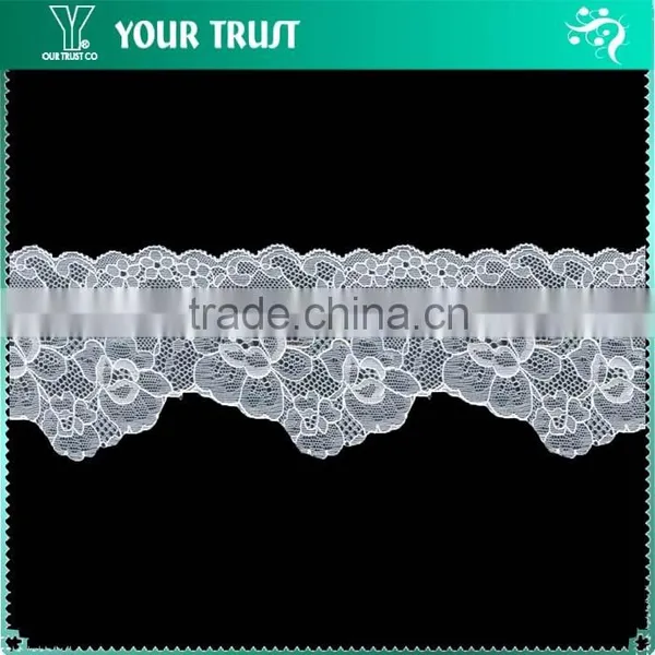 Width 6.7 Centimeter Black Stretch Tape Trim Spandex Jacquard Elastic Lace photo-2