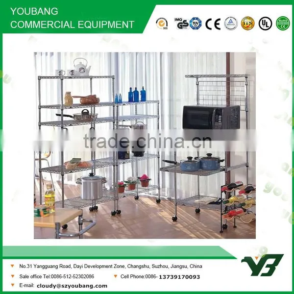 2015 Hot Sell NSF Heavy Duty 150KGS 72x24 Inch 5 Layer Black Color Eproxy Shelving Rack (YB-WS059) Quality Choice photo-4