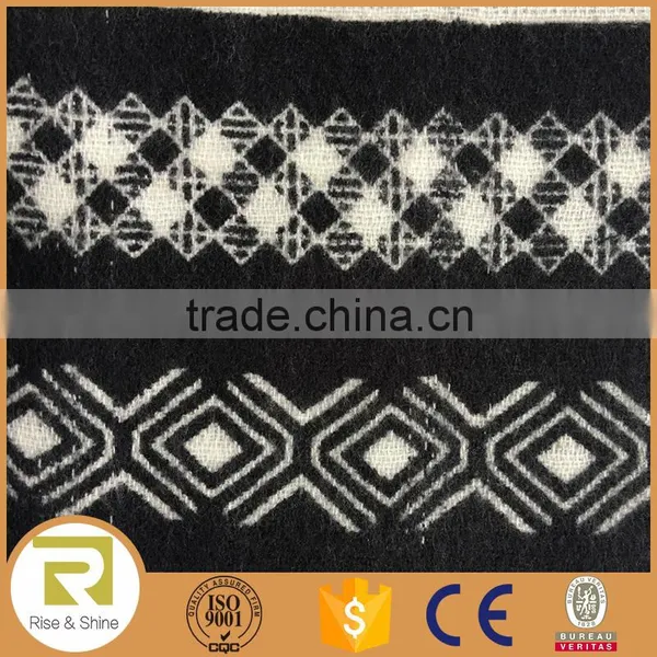 Wholesale 100% Acrylic Yarn Dyed Abstract Pattern Fringed Square Shawl Scarf photo-3
