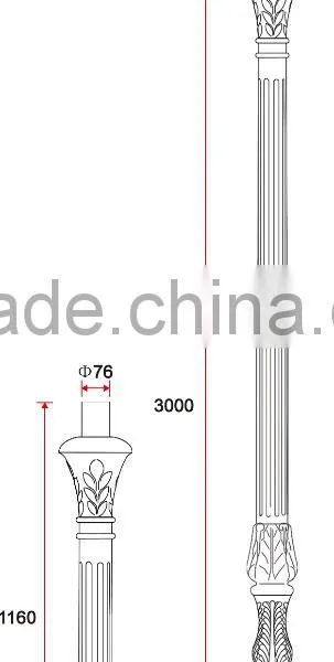 B034-1 Classic Garden Light Decorative Antique Light Pole photo-2