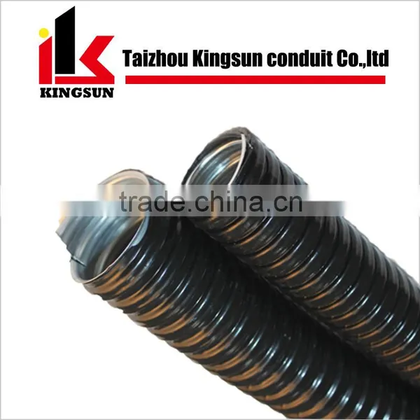 Black Color PVC Plastic Coated Metal Flexible Pipes photo-3