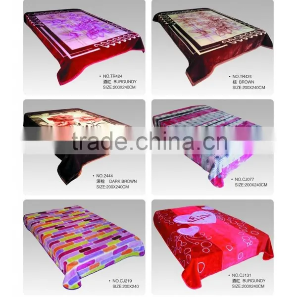 2015 NEW DESIGNS 1ply&2ply Raschel Quality Hot Compressed Embossed Raschel Korean Style Blanket NO.15023 photo-5