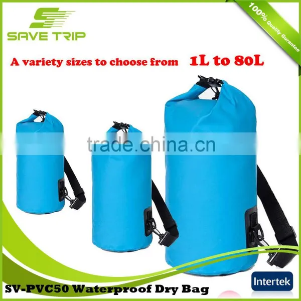 1L to 80L Roll Top Light Weight Custom Logo Waterproof Outdoor Dry Bag With Shoudler Strap photo-2