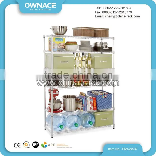 Easy Assemble Heavy Duty Chrome Wire Mesh Shelf photo-4
