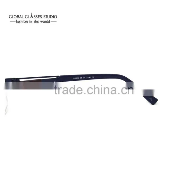 Great Classic Design Half Frame Fashion Navy Blue Men Metal Cool Eyewear Optical Frames Eyeglasses Specially for Big Face HD639 photo-5