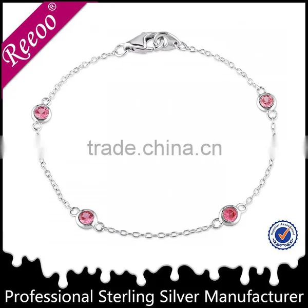 925 Collier en Argent Silver Chain Necklace Silver Pendant With cz Stones photo-3