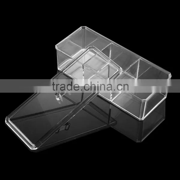 Multi-functional Plastic Transparent Cosmetic Organizer Jewelry Makeup Products Storage Box photo-4
