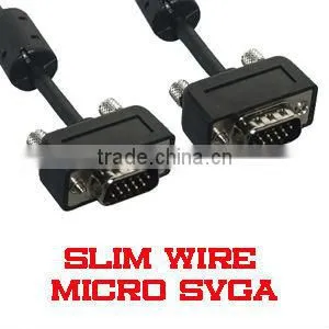 Slim Super Shield SVGA Male to Male Cable W/Ferrite Core